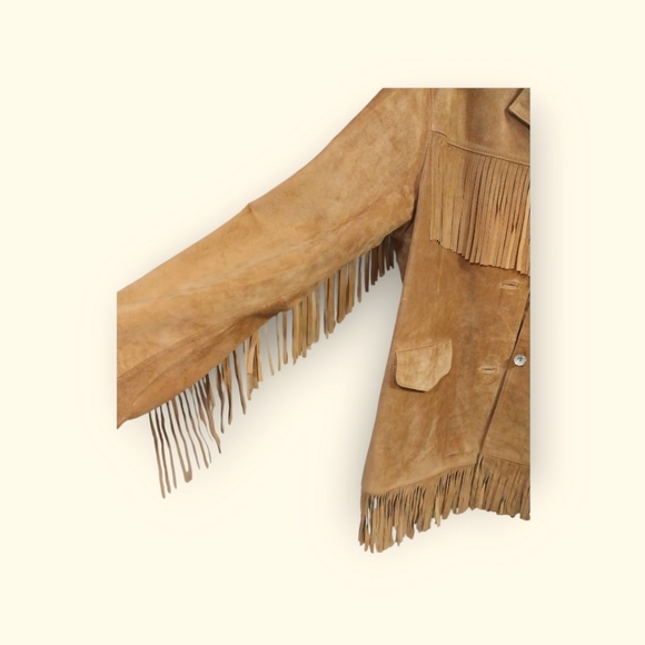 Vintage Leather Fringe Jacket - Picture 4 of 12